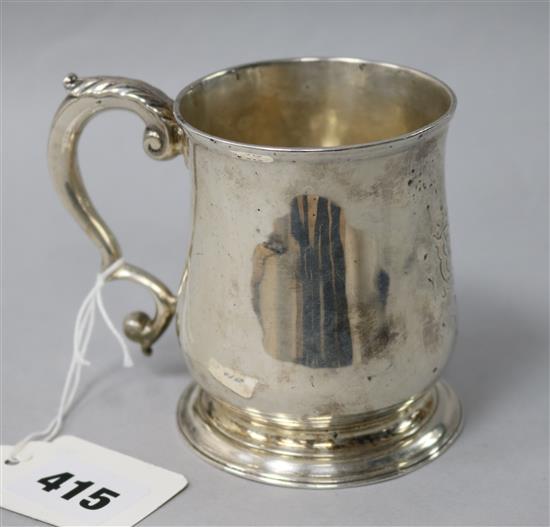 A George II silver baluster mug, London, 1740, 6 oz.
